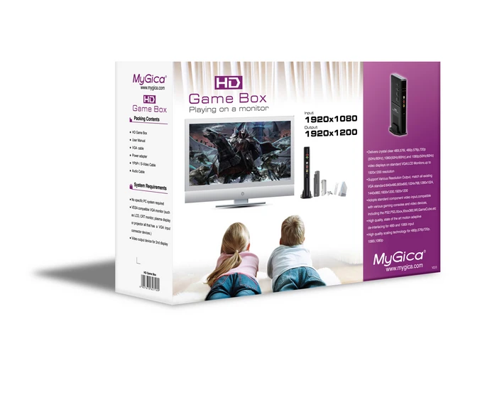 Geniatech Mygica HD GAMEBOX видео/AV/YPbPr/композитный/s-видео VGA конвертер, PS2/PS3/xbox 360/VHS видео конвертер