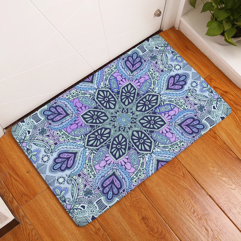 Smiry Открытый коврик для входной двери водопоглощение Хиппи Мандала