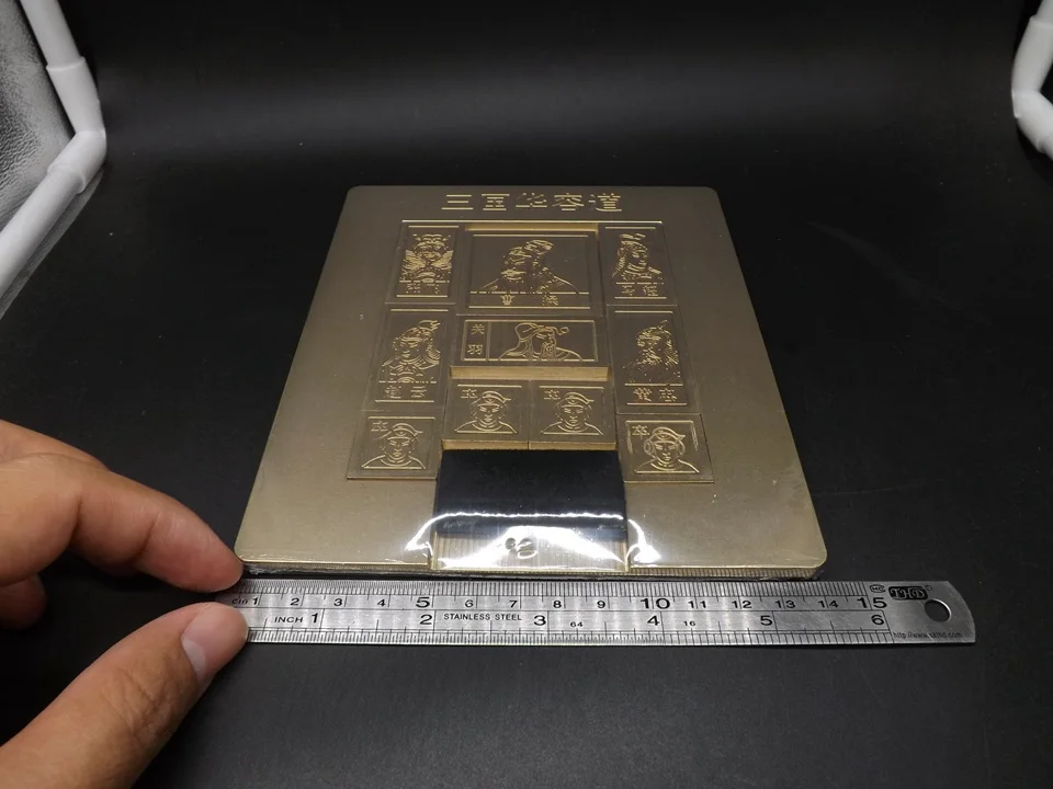 Huarong Road из чистого латунного металла, игра-головоломка, медная модель, головоломка, интеллект, игрушки для детей