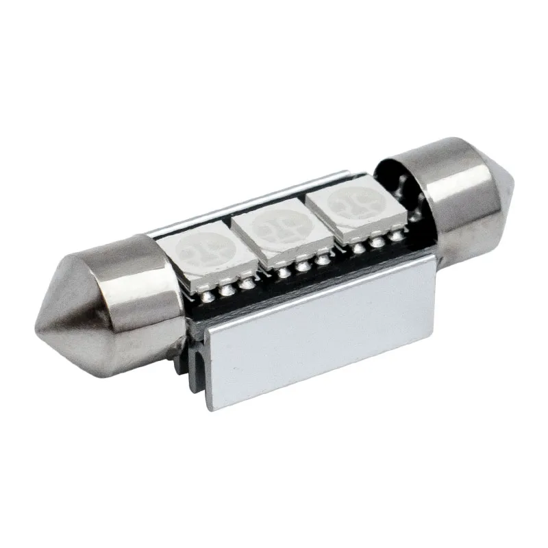 10 шт. 36 мм C5W C10W CANBUS без ошибок Festoon 3 led 5050 smd авто номерной знак светильник лампа для