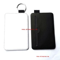 sublimation leather blank keychains bus bank card cover key ring hot transfer printing consumables 10pcslot