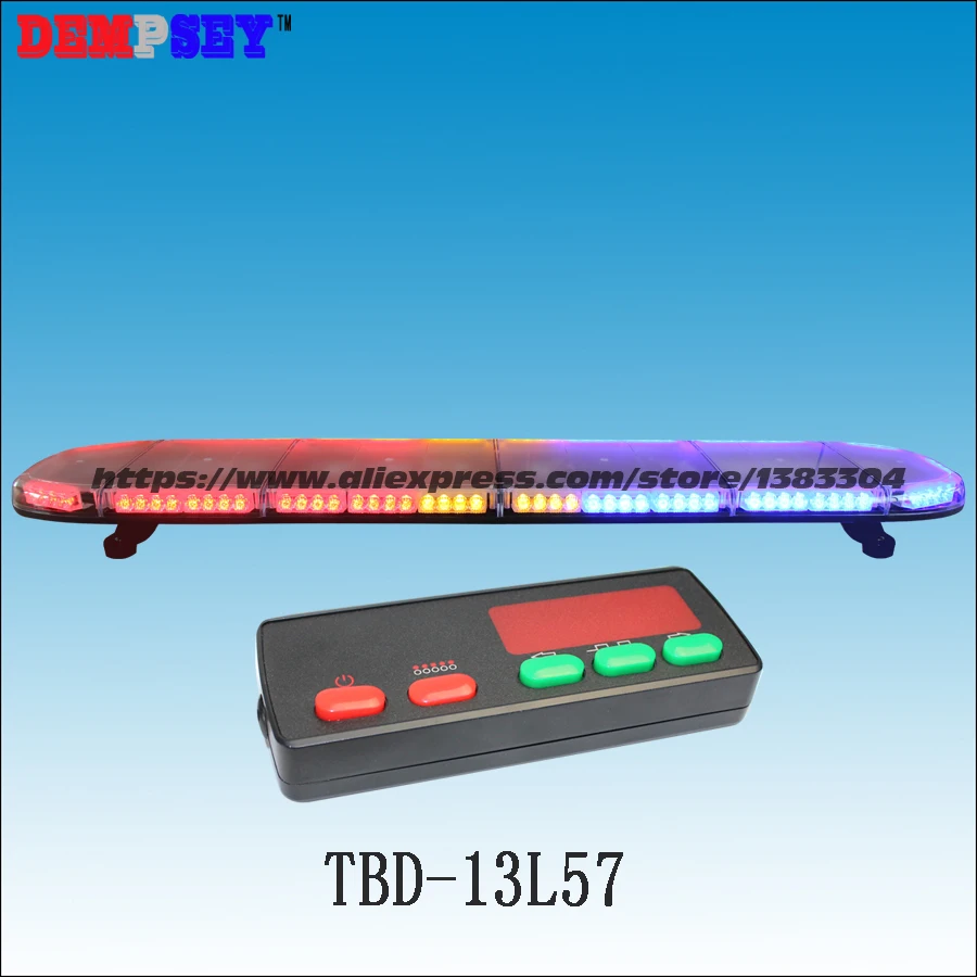 TBD-13L55 High quality super bright 1.5M blue&red LED lightbar, emergency/police lightbar,DC12V/24V Car Roof Flash Strobe light