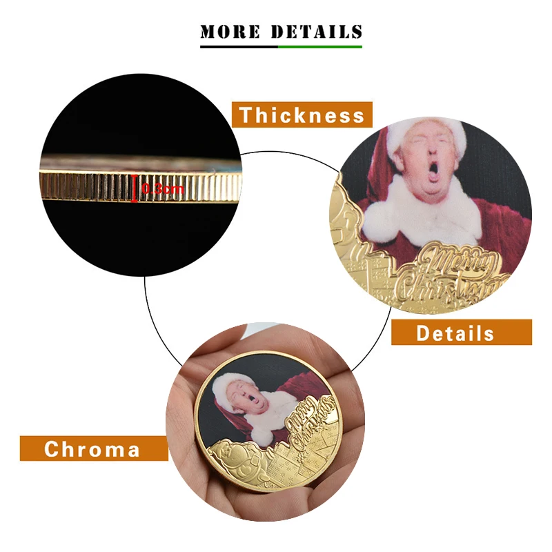 WR президент США Дональд Трамп металлические монеты позолоченная монета