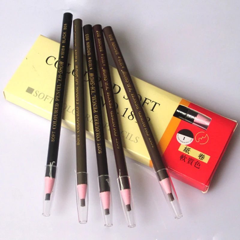 Карандаш для бровей Microblading мягкий цветной карандаш водостойкий маркер подводка 6