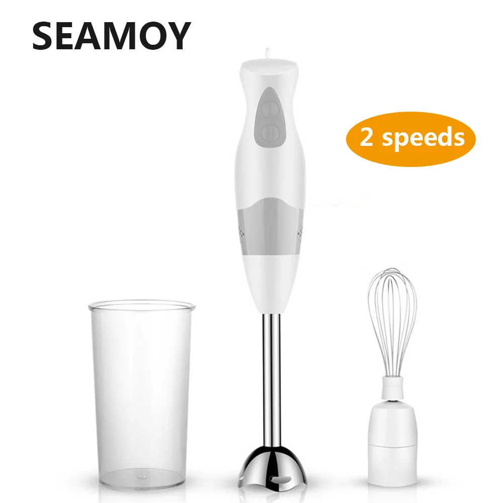 Seamoy 300 Вт 2 скорости электрический пищевой блендер миксер кухонный съемный ручной блендер яичный блендер подставка для овощей смесь пищевой миксер