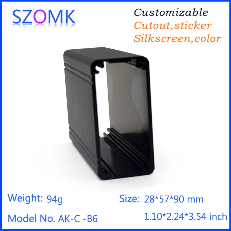 1 шт. экструдированный алюминиевый корпус для настенного монтажа 28*57*90 мм|box black|box