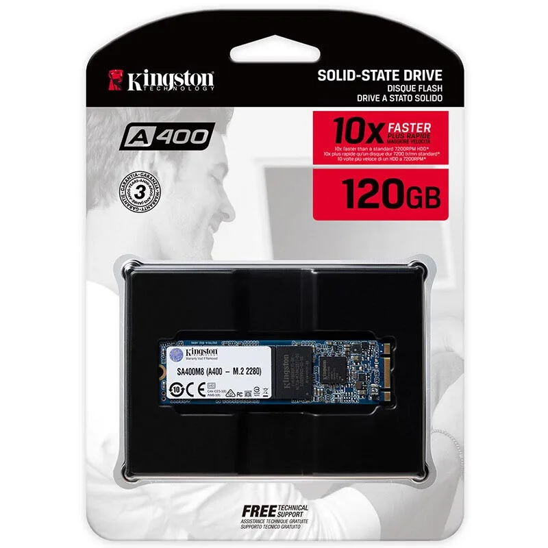 Kingston A400 SSD Внутренний твердотельный накопитель M.2 2280 120 ГБ 240 жесткий диск HDD HD для