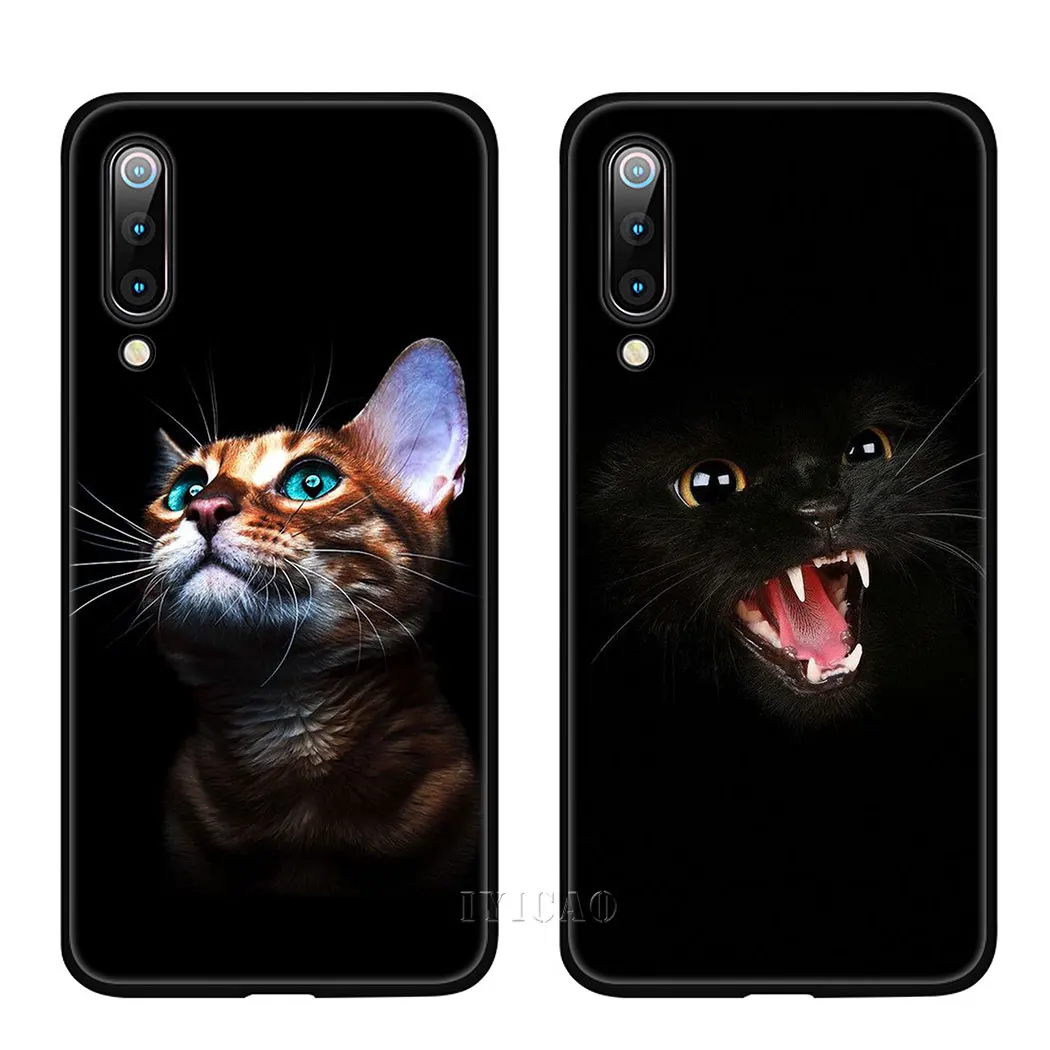 Мягкий чехол IYICAO eyes in black Cat Owl для Xiaomi Mi 6 8 9 SE A1 A2 Lite F1 9T A3 Pro CC9E CC9 MAX 3 5X 6X |