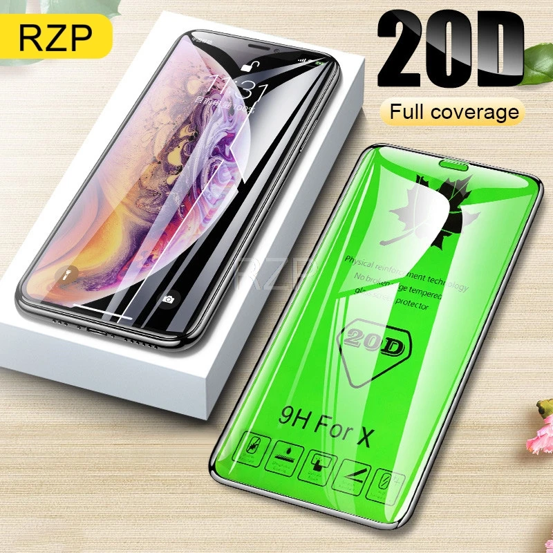 RZP 20D изогнутая полная Защита экрана для Apple iPhone X XR Xs Max 6 6s 7 8 Plus 6Plus закаленное