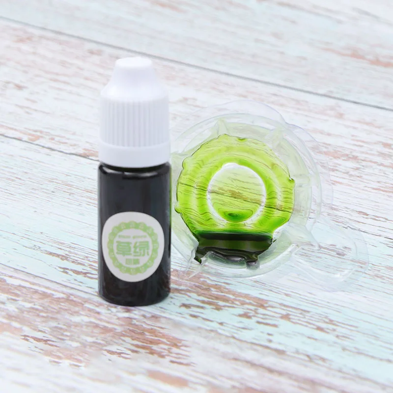 Grass green 1 шт. УФ смолы клей Пигмент Цвет жидкость окрашивающий КРАСИТЕЛЬ DIY ювелирных изделий Ремесла AIC88 - Цвет: Grass green