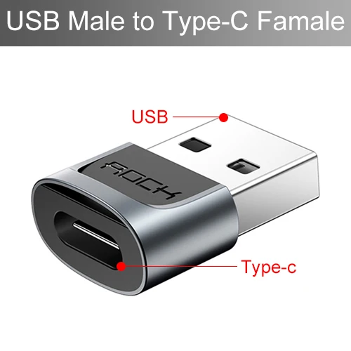 USB to Type C Адаптер типа C до 3,5 мм для освещения Micro USB C OTG для USB-C до 3,5 мм Jack аудио конвертеры mini type-C Male to Micro Famale - Цвет: USB to Type C