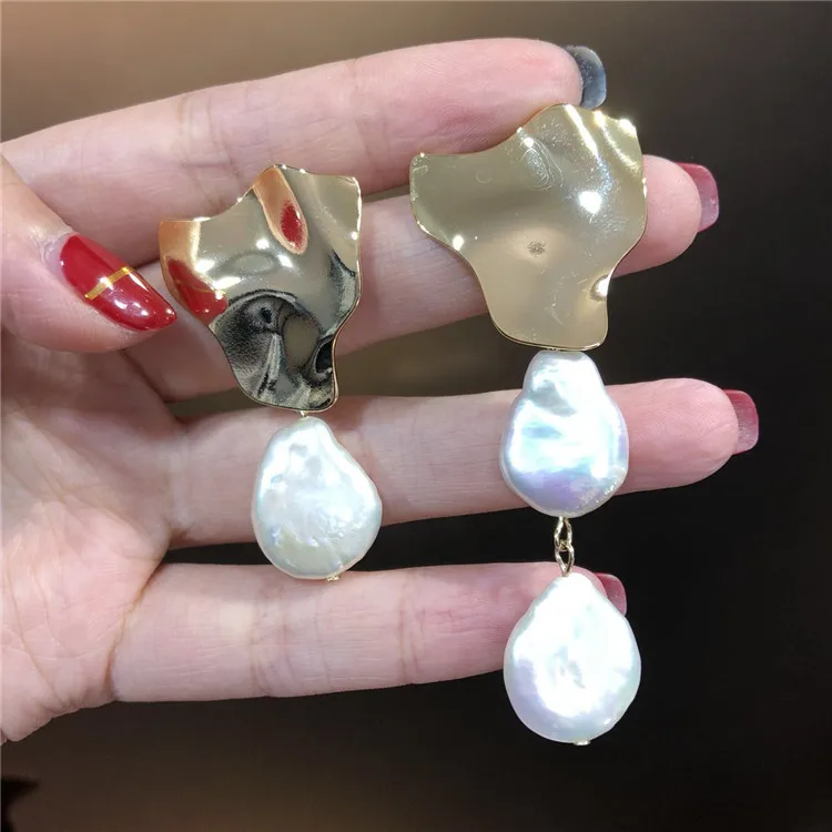 

2018 новые модные женские серьги ручной работы с натуральным пресноводным жемчугом