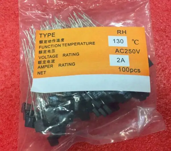 100pcs RH 145C 145Degree 140 Thermal Fuse temperature fuse 2A 250V fan motor thermal | Обустройство дома