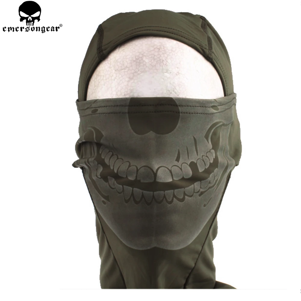 EMERSON GEAR светящийся капюшон с черепом Охотничьи аксессуары тактическая маска