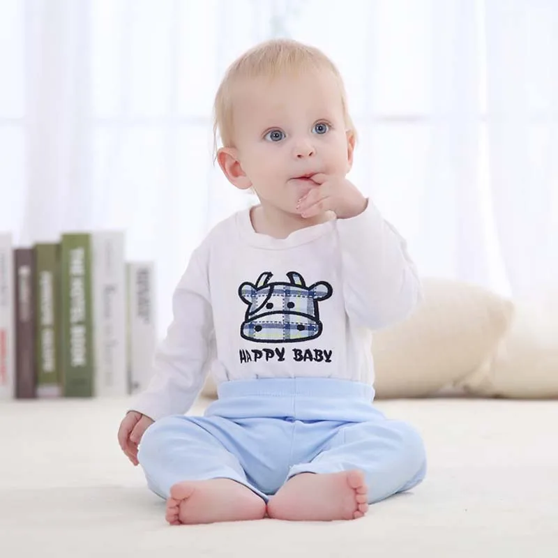 2017 г. Новые детские штаны с вышивкой животных для маленьких мальчиков и девочек