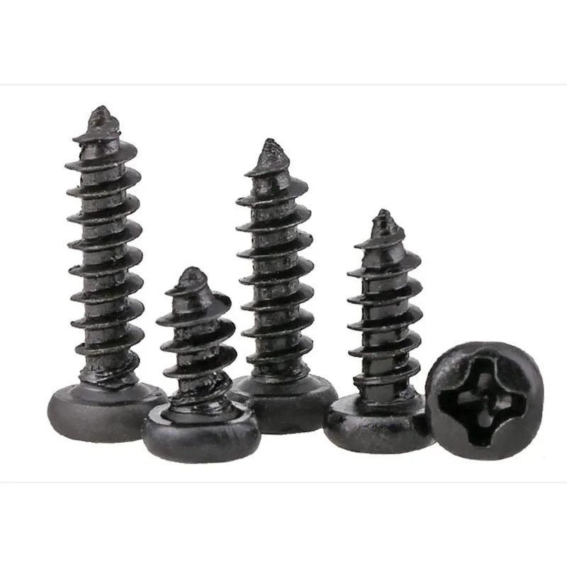 

Miniature Cross Head Self Tapping Screw Pan Head Screw Black Zinc / Hardened 1.4 M1.7 M2.0 1 Pcs 1000PCS