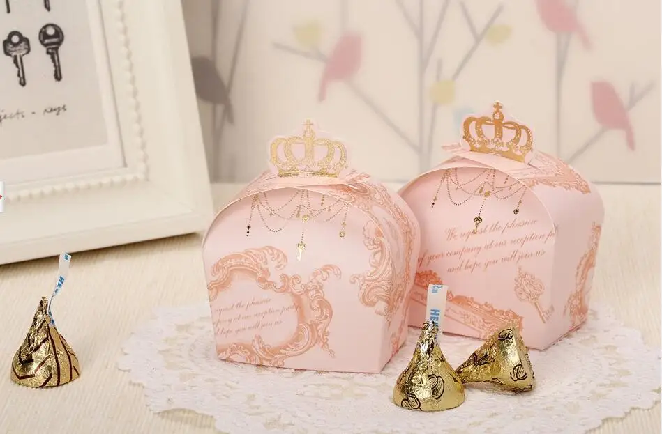 Благородный Корона Свадебная вечеринка пользу коробка конфет торжественной