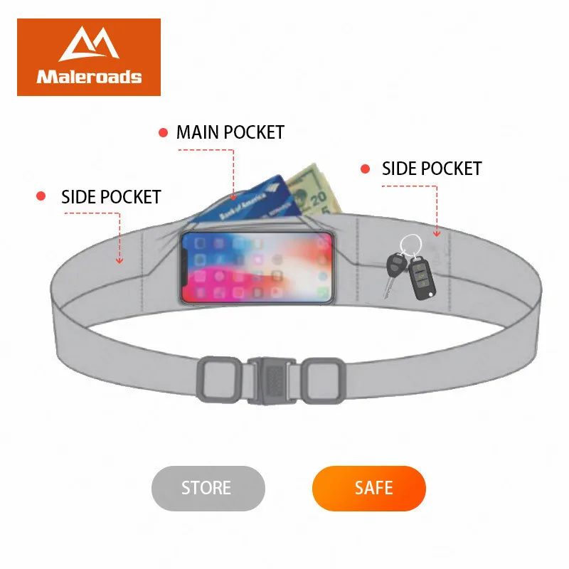 Maleroads Спорт на открытом воздухе сумка для бега талии спортивный эластичный мешок