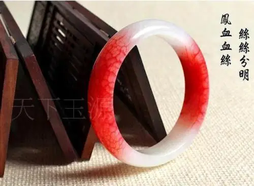 Natural Genuine Beautiful Red Chicken Blood Jade Jadeite Bangle Bracelet 56 62mm|gift gifts|fashion jewelrygift accessories |