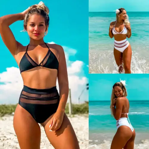 2 предмета в комплекте женская сексуальная сетка бикини подкладка пуш-ап одежда