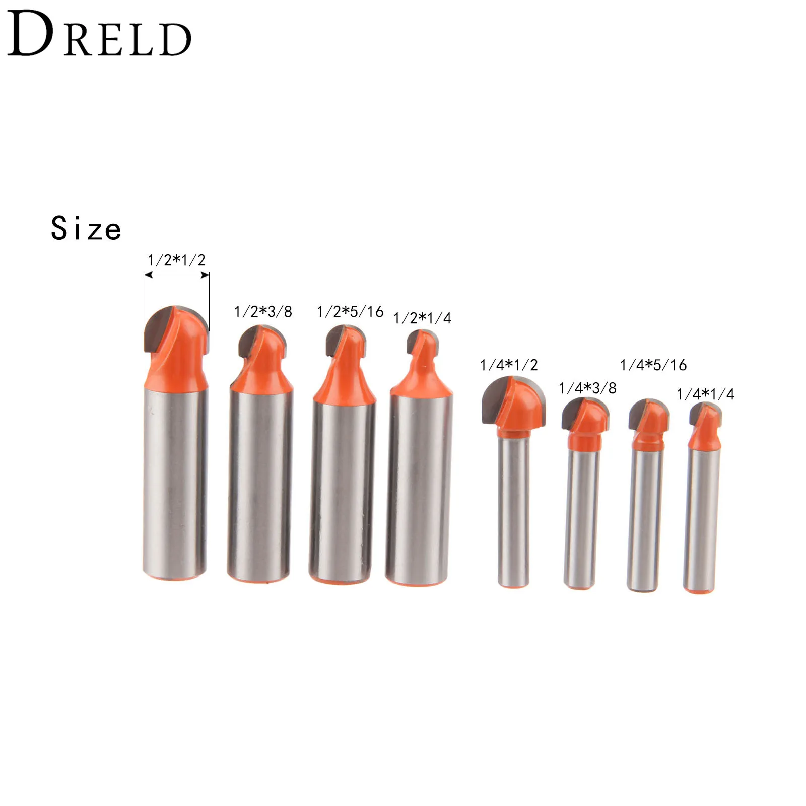 Фрезы DRELD карбидные для дерева 1 шт. 1/4 дюйма 1/2 дюйма|milling cutter|wood milling cutterrouter bit |