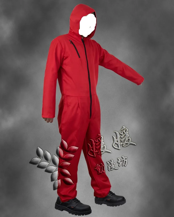 costume La Casa De Papel Salvador Dali красный костюм комбинезоны косплей dali костюм деньги Heist горячий фильм Salvador Dali маска de dali - Цвет: costume