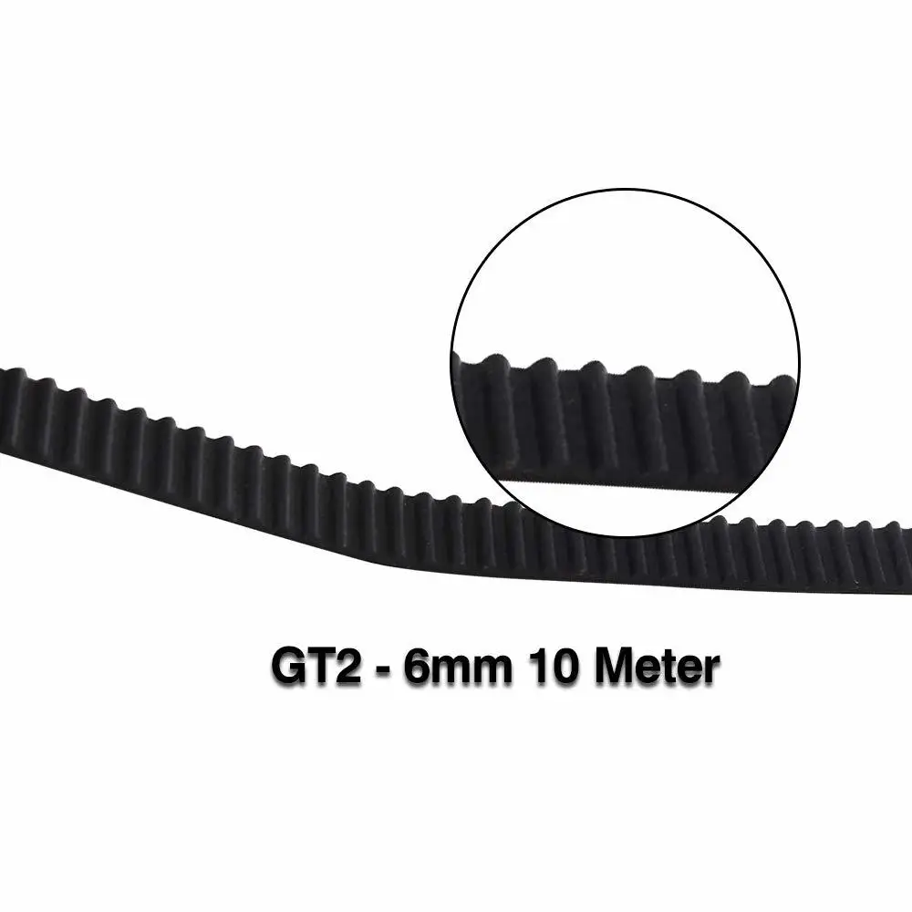 Ремень ГРМ GT2 10 метров ширина 6 мм подходит для 3D принтера RepRap Mendel Rostock Prusa Creality CR Ender