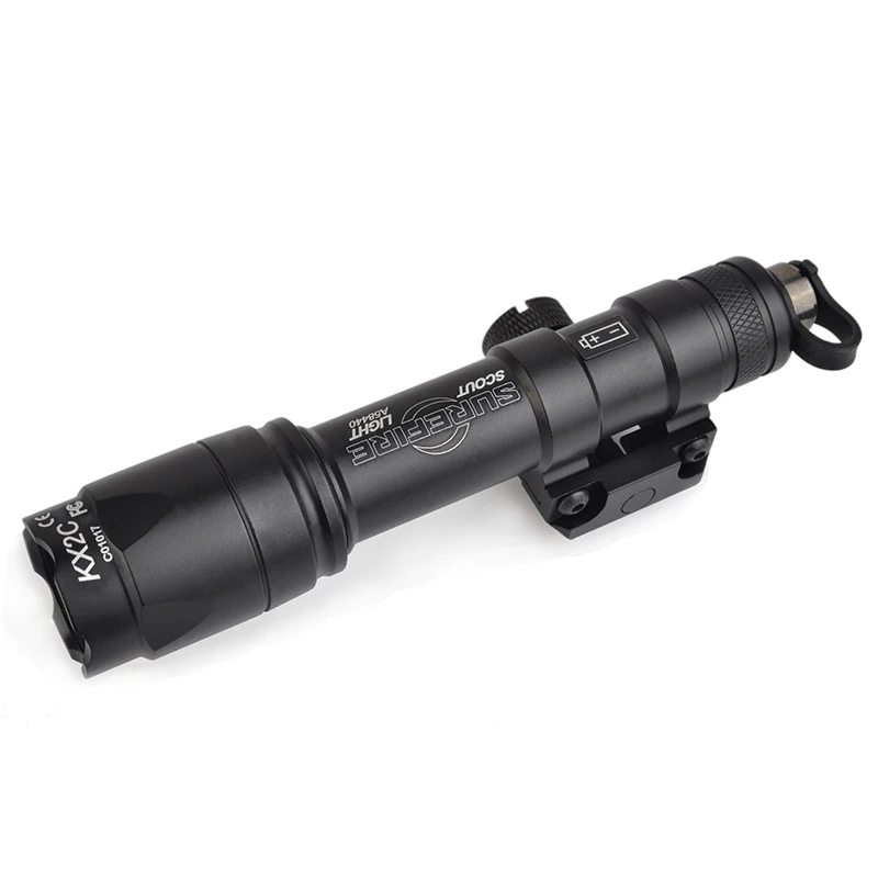Черный Тактический фонарь Airsoft M600C винтовка Скаут света светодиодный полная версия 340 люмен Дистанционное Давление SwitchM600C винтовка фонарик - Цвет: Черный
