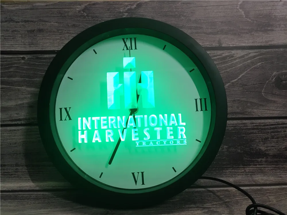 

0G133 International Harvester Tractor APP RGB 5050 LED Neon Light Signs Wall Clock