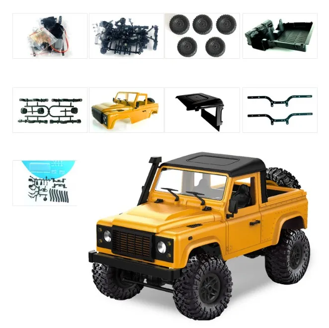 MN91 KIT Yellow Радиоуправляемая модель машины Радиоуправляемая машина 2,4G 4WD MN-90K MN-91K RC Rock Crawler D90 Defender Pickup с дистанционным управлением - Цвет: MN91 KIT Yellow