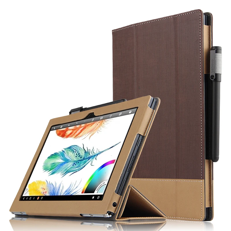 Ультратонкий 3 складной Чехол книжка из искусственной кожи для Lenovo Yoga Book 2016 YB X90F