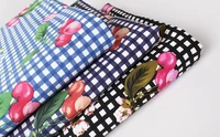 leolin diy manual quilt home clothes pure cotton cloth squares cherry flowers patchwork cotton fabric tissus 50cm