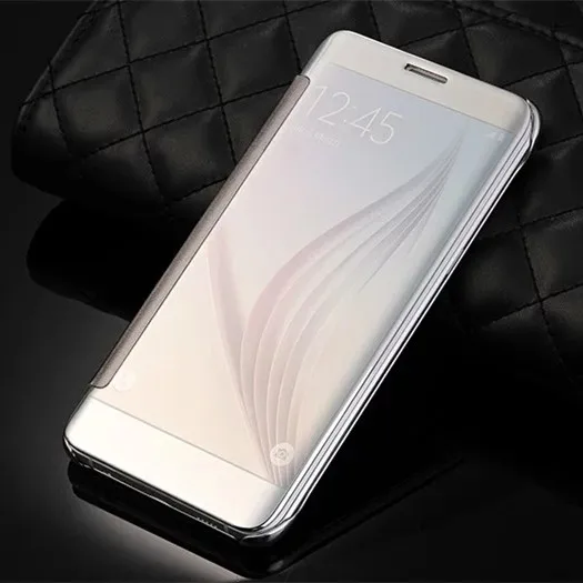 Зеркальный Чехол С Откидывающейся Крышкой для Samsung Galaxy A3 A5 A7 J1 J3 J5 J7 2017 2016 2018 S8 S9 Plus