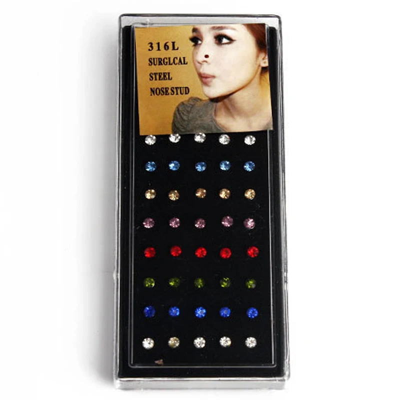 Мужское и женское кольцо гвоздик из нержавеющей стали|nose stud|surgical steel nose studbar piercing |