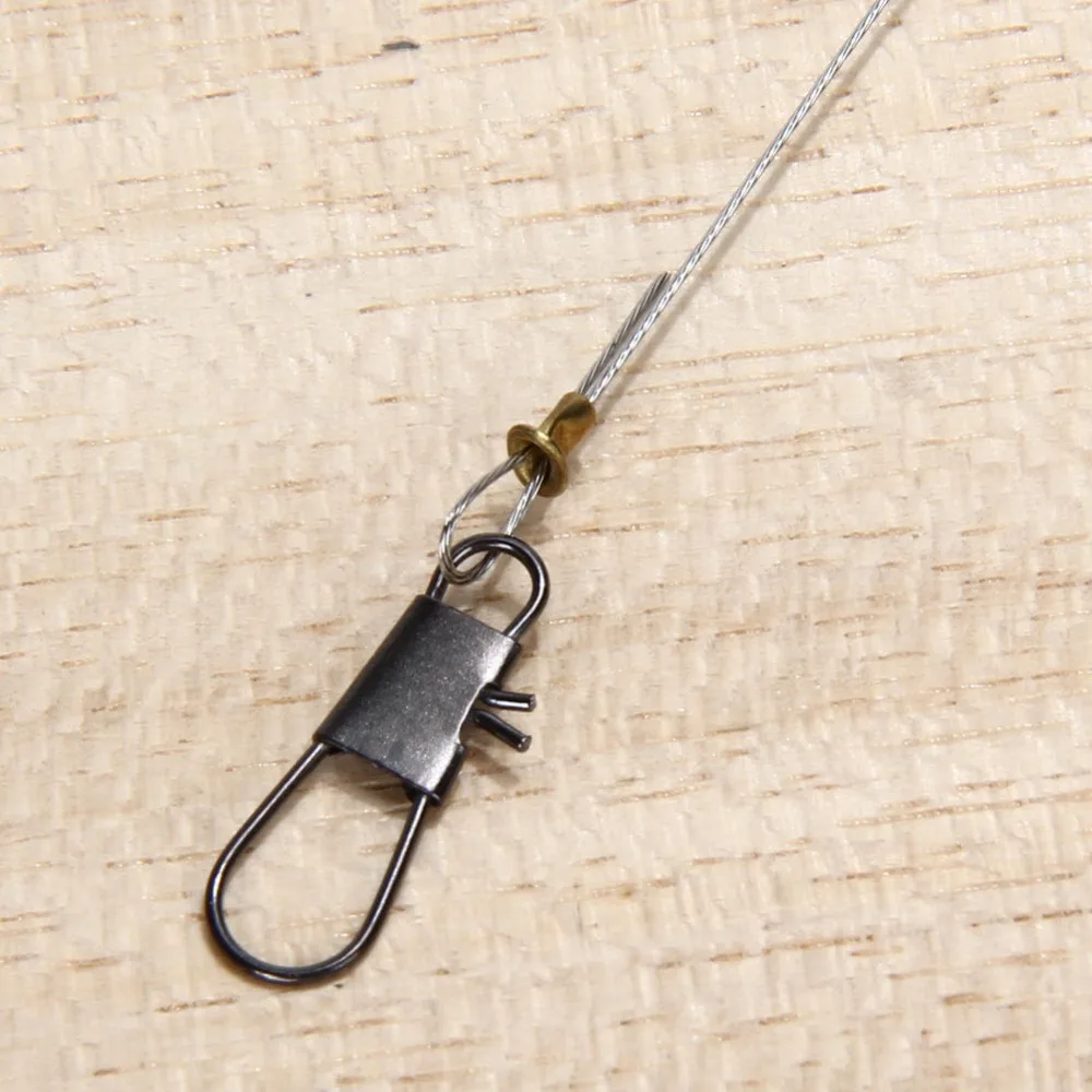5PCS Anti-Winding Swivel String Sea Fishing Hook Steel Rigs Wire Leader Fish Hooks 4 steel wires | Спорт и развлечения