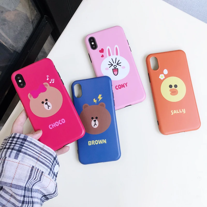 Модные чехлы для телефонов с милыми животными iphone 6 7 8 Plus X XS XR XSMAX Мультяшные пары