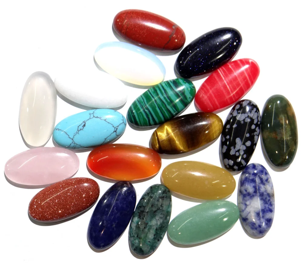 Бусины из натурального камня бирюзы кварц кристалл опал кабошоны подвеска для