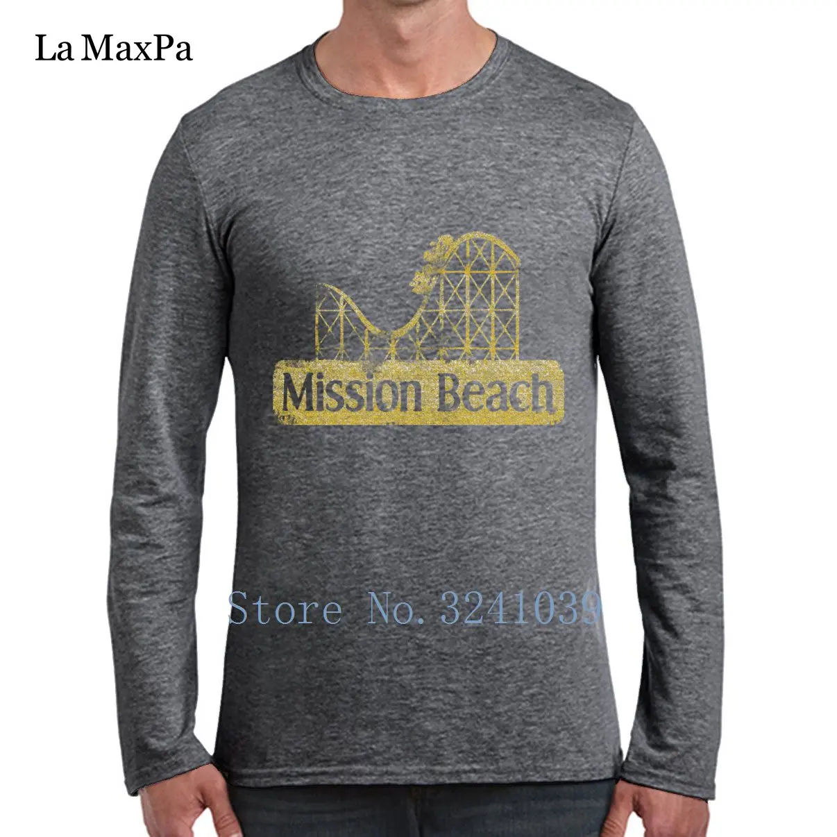 Мужские футболки с принтом на заказ Mission Beach San Diego Roller Coaster крутая забавная