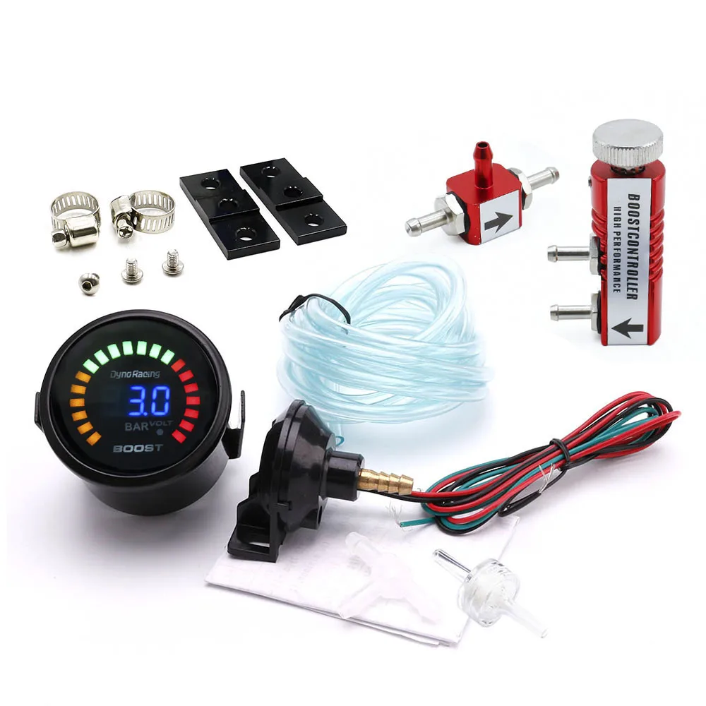 Dynoracing 2 &quot52 мм автомобиля цифровой 20 светодиодный Turbo Boost 1 ~ 2Bar + регулируемый