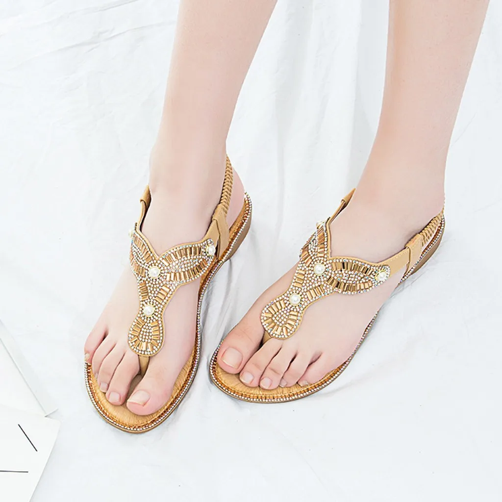 SAGACE летние женские босоножки в богемском стиле с эластичной резинкой на Т