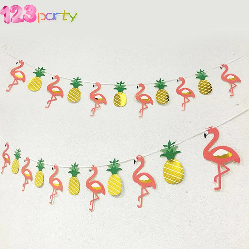 1 шт. мультяшный флаг с ананасами фламинго для вечеринки украшение детей на день