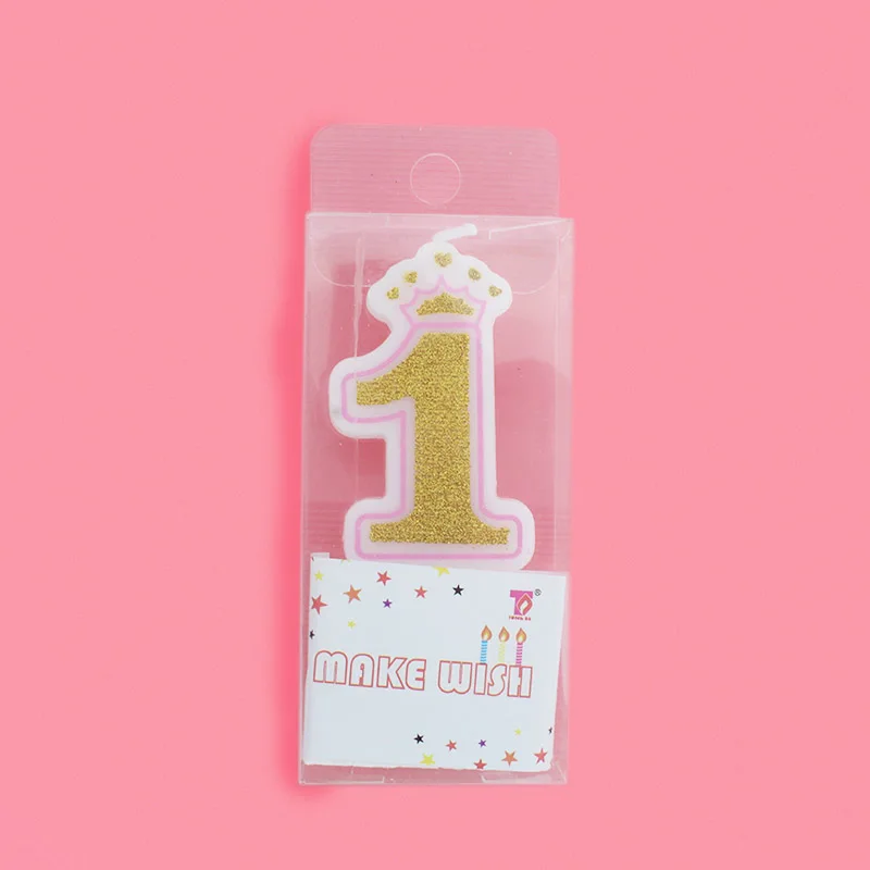 Crown Candles PK 1 1 шт., креативные розовые/синие свечи с короной для дня рождения и вечеринки, свечи с цифрами 0-9 для взрослых девочек и мальчиков, свечи для торта, кекса, Топпер, вечерние принадлежности - Цвет: Crown Candles PK 1