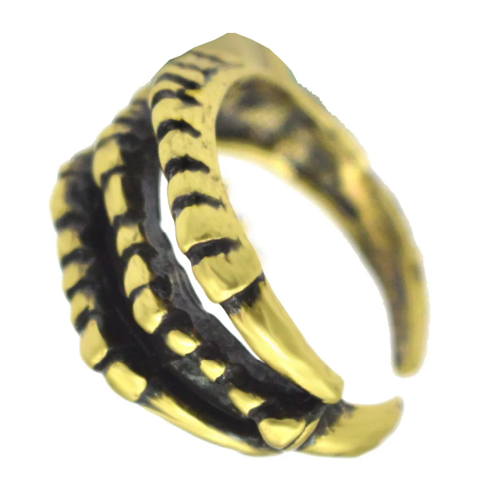 Kinitial/1 шт. распродажа ретро полированное кольцо с когтями на палец в виде лапы