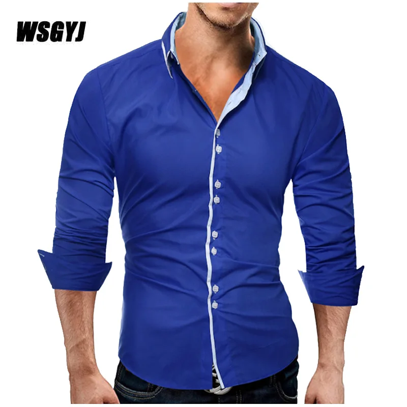 Мужская рубашка роскошный бренд 2017 мужские рубашки с длинным рукавом