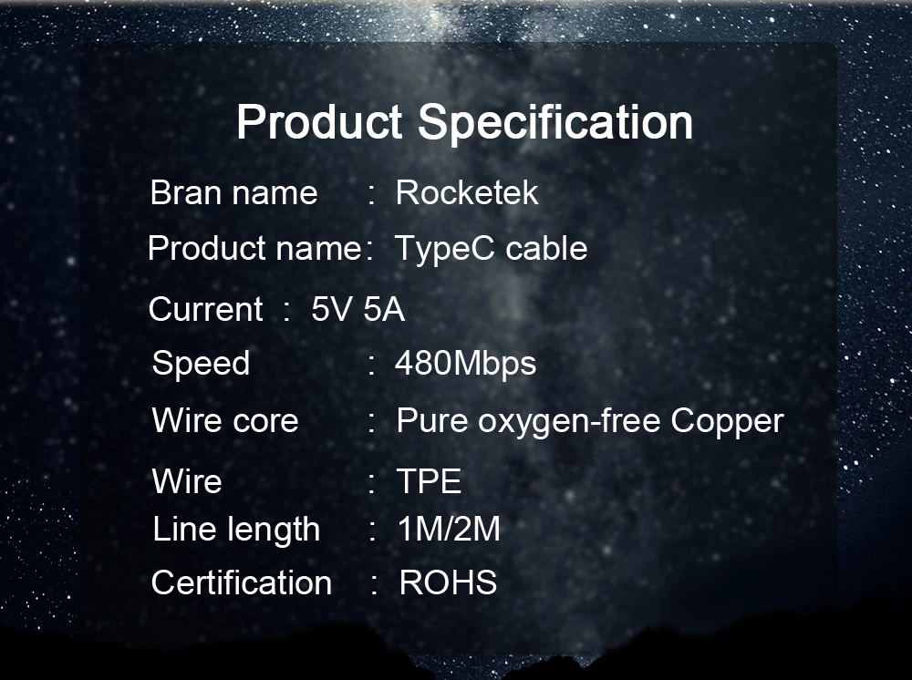 Rocketek Quick Charge USB C type C кабель 5A для huawei Lite Pro usb зарядный кабель для huawei P10 P20 P30