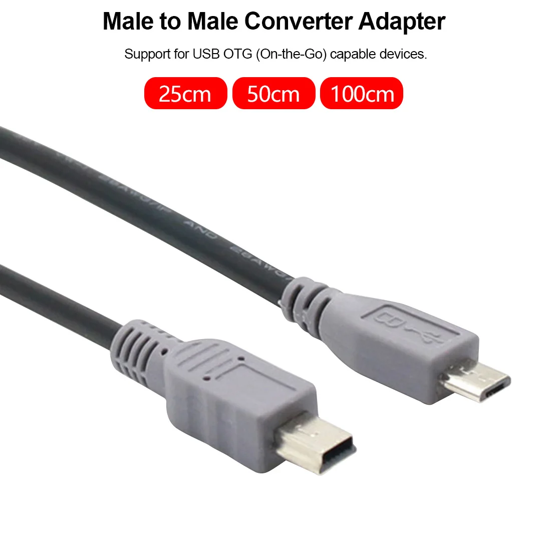 Кабель Micro USB в Mini OTG переходник Папа папа Удлинительный кабель 5 pin для зарядки и