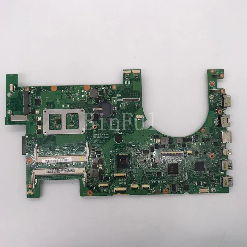 Высококачественная материнская плата для ноутбука G750JZ REV.2.0 с SR1PX I7 4710HQ CPU 100%