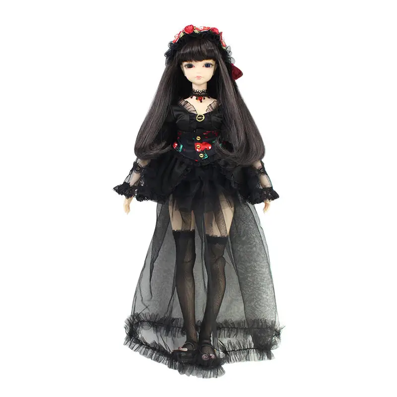 like the picture 1/4 BJD кукла Blyth No. Black длинные волосы суставы тела с макияжем, в том числе головы, глаза, одежда Возрожденные девушки 45 см высота - Цвет: like the picture