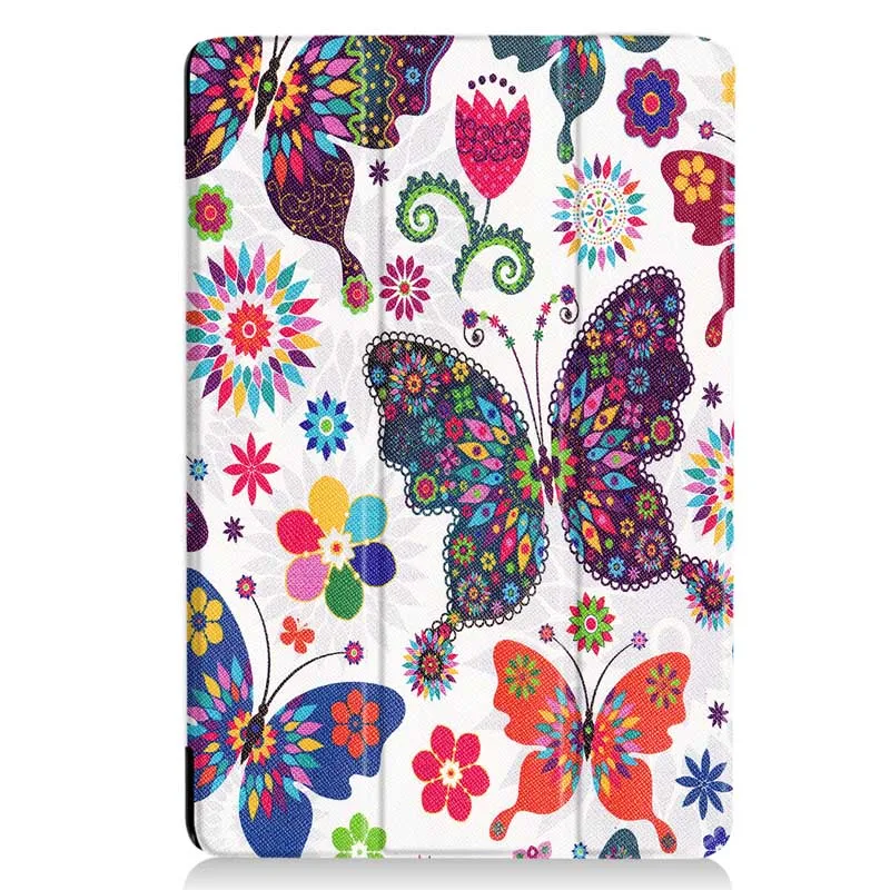 Чехол для планшета ASUS Zenpad 10 Z301MFL, чехол для планшета ASUS Zenpad 10 Z300C/M/L, кожаный чехол с Откидывающейся Крышкой и принтом, тонкий чехол+ стилус - Цвет: Серебристый