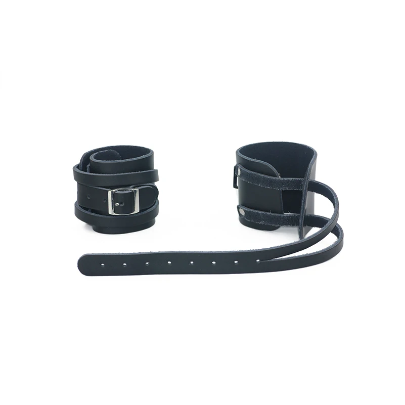 Black 1 пара, коровья кожа, фиксатор на запястье, тяжелая атлетика, защита на запястье, Кроссфит, ручки, штанга, пресс, браслет, подтягивающий, спортивный браслет - Цвет: Black
